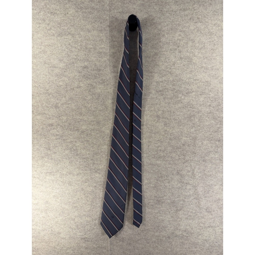 Christian Dior Gray-Red Striped Men's Tie, 55"